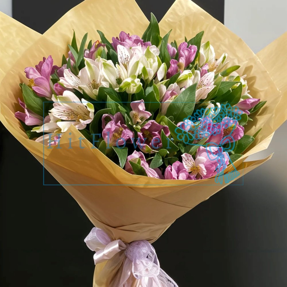 Букет цветов Изысканная Легкость Букет цветов из: Альстромерии